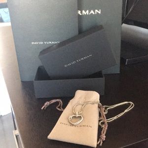 David Yurman heart shaped  Diamond Necklace